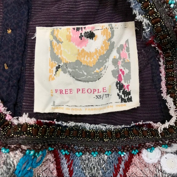 SOLD. Free People Embellished Layered Halter Tank - Picture 7 of 7